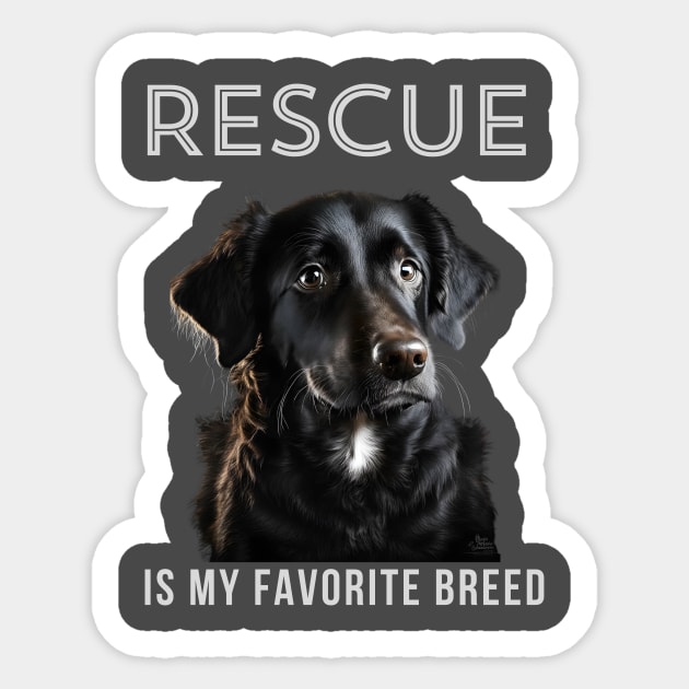 Rescue is my favorite breed Sticker by Something Clever